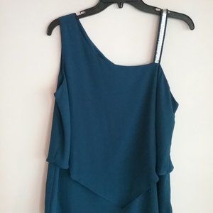 Thalia Sodi Women Sleeveless Top Green Hi-Lo Hem